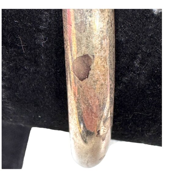 Sterling Silver Minimalist Bangle Bracelet 925 Marked Vintage Safety Chain READ - Picture 8 of 10